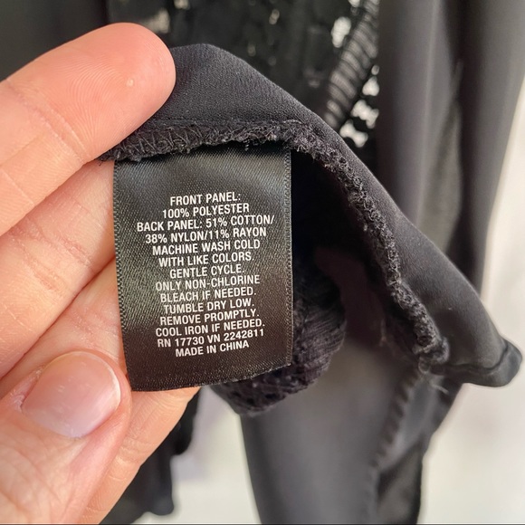 Swimsuit Coverup Hi-Low Design Black - Picture 5 of 8